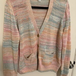 J. Crew Multicolor Knit Cardigan